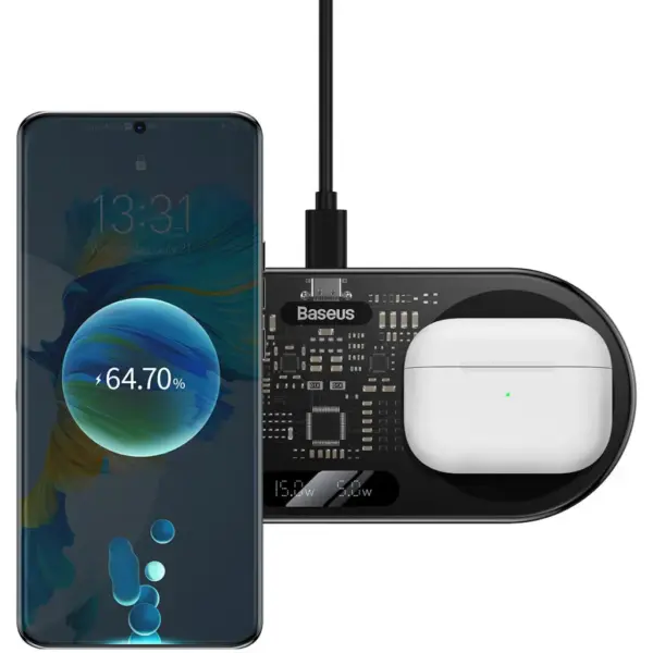 Зарядний пристрій Baseus 20W Digital LED Display (WXSX010101)
