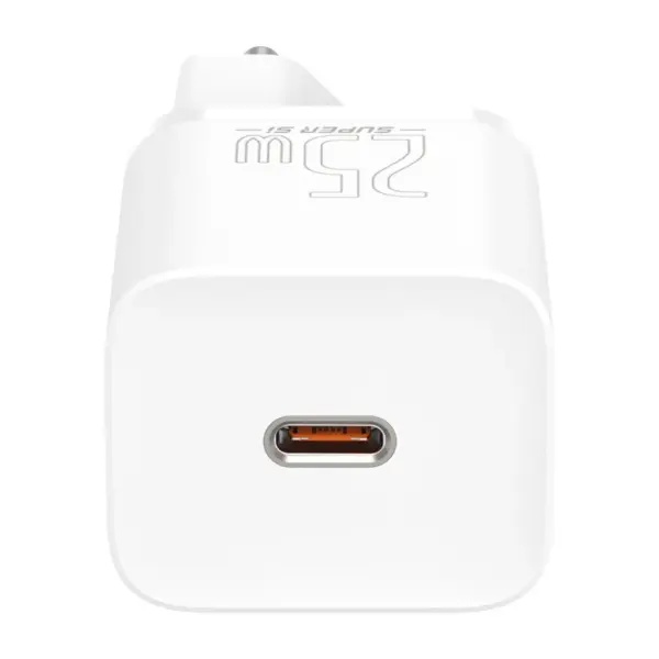 Зарядний пристрій Baseus 1xUSB 25W (USB-C) + Cable Type-C white (TZCCSUP-L02)
