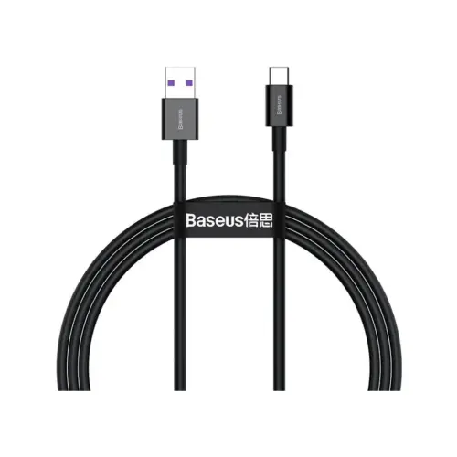 Дата кабель USB 2.0 AM to USB-C 1.0m 3A Black Baseus (CATYS-01)
