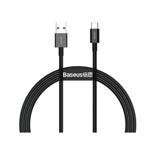 Дата кабель USB 2.0 AM to USB-C 1.0m 3A Black Baseus (CATYS-01)