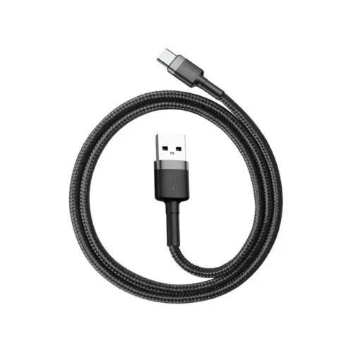 Дата кабель USB 2.0 AM to USB-C 2.0m 2A Gray-Black Baseus (CATKLF-CG1) Дата кабель USB 2.0 AM to USB-C 2.0m 2A Gray-Black Baseus (CATKLF-CG1)