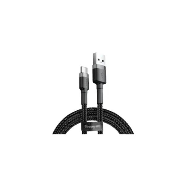 Дата кабель USB 2.0 AM to USB-C 3.0m 2A Gray-Black Baseus (CATKLF-UG1)