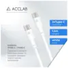 Дата кабель USB-C to USB-C 1.2m PwrX 60W ACCLAB (1283126559563)