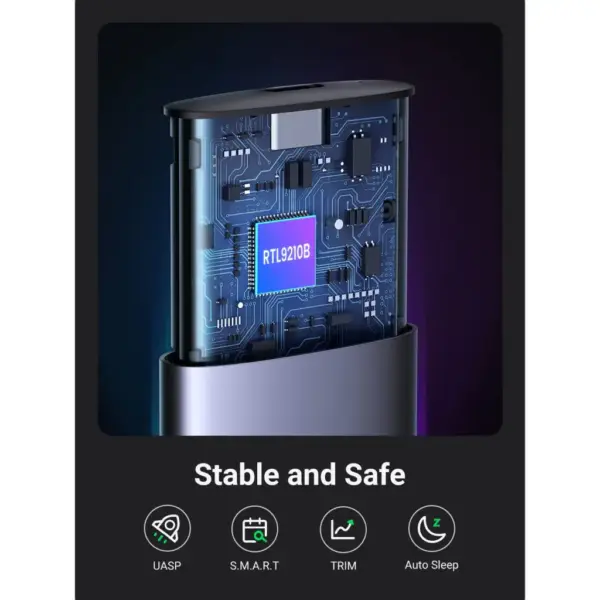 Кишеня зовнішня Ugreen SSD M.2 (NVME) M-KEY UGREEN 3.2 GEN2 CM400 gray (90264)