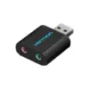 Звукова плата Vention Audio USB 2х3,5mm jack Metal (VAB-S17-B)