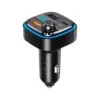 FM модулятор XO BCC08 автомобільний зарядний пристрій MP3/PD/2USB/3,1A Чорни (XO-BCC08)