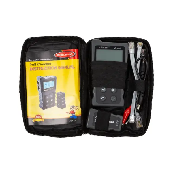 Тестер кабельний HiSmart RJ-45, RJ-12, RJ-11 + PoE (NF-488) Тестер кабельний HiSmart RJ-45, RJ-12, RJ-11 + PoE (NF-488)
