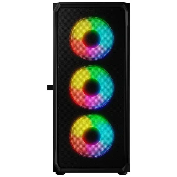 Корпус для ПК Logic concept PORTOS MESH+GLASS ARGB fans 4x120mm BLACK (AT-PORTOS-10-0000000-0002)