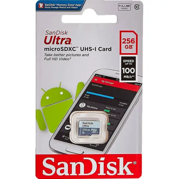 Карта пам'яті SanDisk 256GB microSDXC class 10 UHS-I Ultra (SDSQUNR-256G-GN3MN) Карта пам'яті SanDisk 256GB microSDXC class 10 UHS-I Ultra (SDSQUNR-256G-GN3MN)