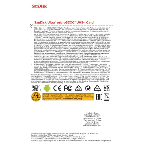 Карта пам'яті SanDisk 256GB microSDXC class 10 UHS-I Ultra (SDSQUNR-256G-GN3MN) Карта пам'яті SanDisk 256GB microSDXC class 10 UHS-I Ultra (SDSQUNR-256G-GN3MN)
