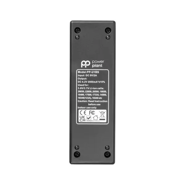 Зарядний пристрій для акумуляторів PowerPlant PP-U1BS (Li-ion / input DC 5V/2A) (AA620197)