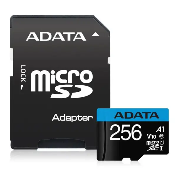 Карта пам'яті ADATA 256GB microSDXC calss 10 UHS-I V10 A1 (AUSDX256GUICL10A1-RA1) Карта пам'яті ADATA 256GB microSDXC calss 10 UHS-I V10 A1 (AUSDX256GUICL10A1-RA1)