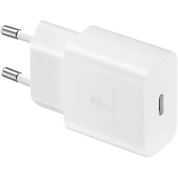 Зарядний пристрій Samsung USB-С 15W White + Cable USB-C 1m (EP-T1510XWEGEU) Зарядний пристрій Samsung USB-С 15W White + Cable USB-C 1m (EP-T1510XWEGEU)