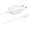 Зарядний пристрій Samsung USB-С 15W White + Cable USB-C 1m (EP-T1510XWEGEU) Зарядний пристрій Samsung USB-С 15W White + Cable USB-C 1m (EP-T1510XWEGEU)