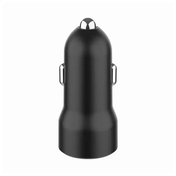 Зарядний пристрій Gembird 1xUSB-A (18W QC3.0) + 1xUSB-C (20W PD) black (TA-UC-A2PDQC20-CAR-01)