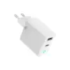 Зарядний пристрій Gembird 1хUSB-A (QC3.0 18W) + 1xType-C (PD 65W) white (TA-UC-PDQC65L-W-01)