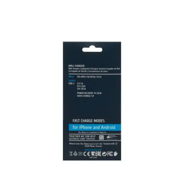 Зарядний пристрій RivaCase 1xUSB Type-C PD 20 Вт white (PS4101 W00 (White))