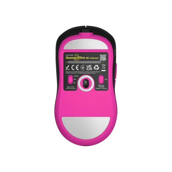 Мишка Hator Quasar 2 Ultra 4K Wireless/Bluetooth/USB Black/Pink (HTM570BP) Мишка Hator Quasar 2 Ultra 4K Wireless/Bluetooth/USB Black/Pink (HTM570BP)
