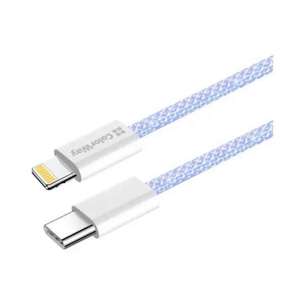 Дата кабель USB-C to Lightning 1.0m 27W purple ColorWay (CW-CBPDCL061-PU) Дата кабель USB-C to Lightning 1.0m 27W purple ColorWay (CW-CBPDCL061-PU)