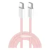 Дата кабель USB-C to USB-C 1.0m 60W 3.0А pink ColorWay (CW-CBPDCC061-P)