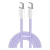 Дата кабель USB-C to USB-C 1.0m 60W 3.0А purple ColorWay (CW-CBPDCC061-PU)