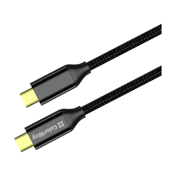 Дата кабель USB-C to USB-C 1.0m USB3.2 (20Gbps 4K PD100W) Gen2 5А black ColorWay (CW-CBPDCC062-BK) Дата кабель USB-C to USB-C 1.0m USB3.2 (20Gbps 4K PD100W) Gen2 5А black ColorWay (CW-CBPDCC062-BK)