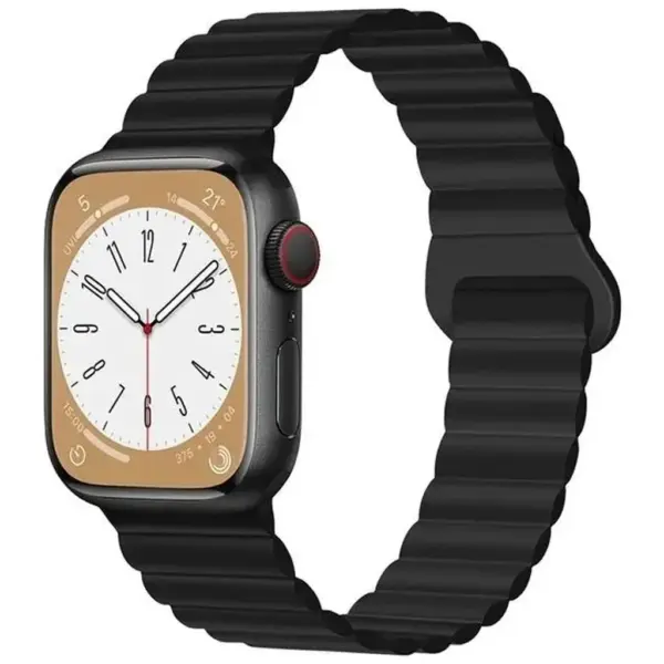 Ремінець до смарт-годинника Drobak Silicone Magnetic Link для Apple Watch All Series 38/40/41mm Dark black (898922) Ремінець до смарт-годинника Drobak Silicone Magnetic Link для Apple Watch All Series 38/40/41mm Dark black (898922)