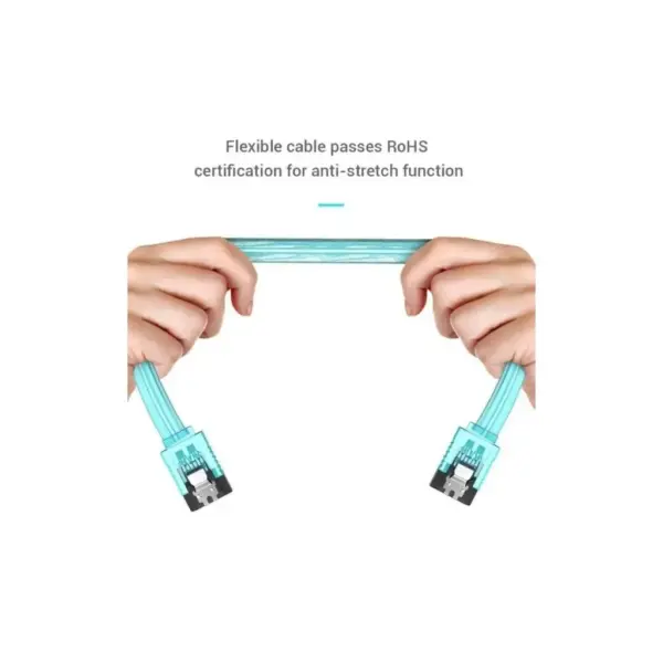 Кабель для передачі даних SATA 3.0 7pin F/F 0.5m L Blue Vention (KDDSD)