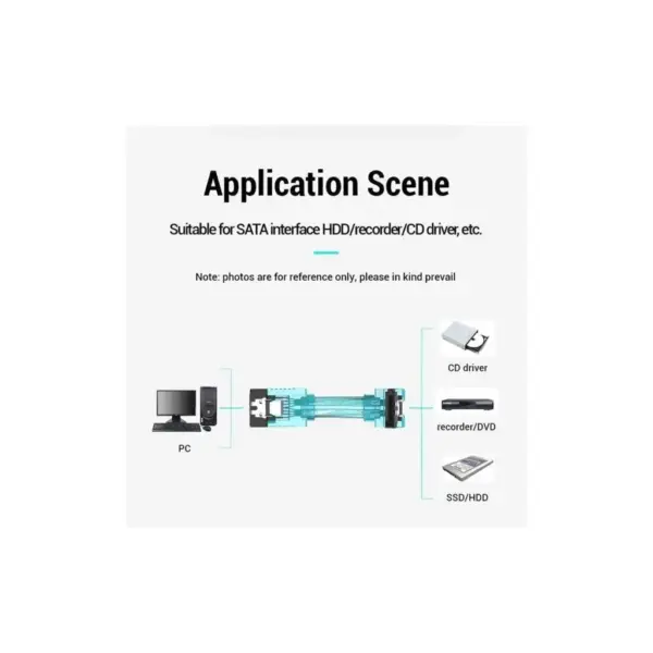 Кабель для передачі даних SATA 3.0 7pin F/F 0.5m L Blue Vention (KDDSD)