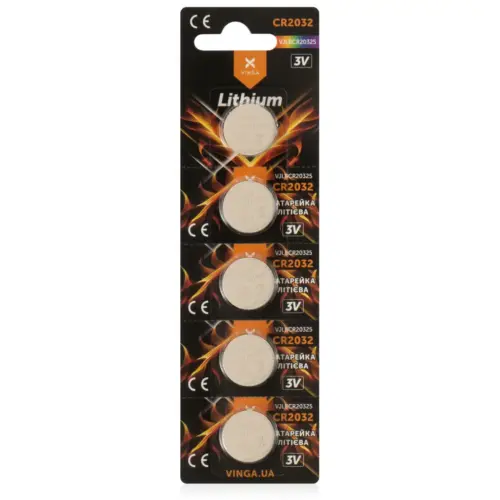 Батарейка CR2032 Lithium 5pcs Blister Vinga (VJLBCR20325)
