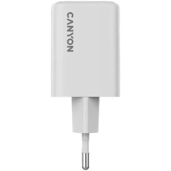 Зарядний пристрій Canyon CU45CC GaN 45W 2xPD EU White (CNS-CUW45CC)