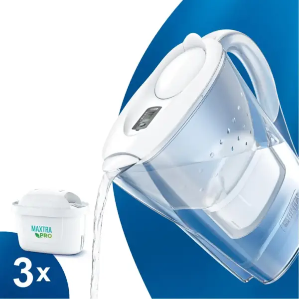 Фільтр-глечик Brita Marella Memo MXPro 2.4л (1.4л води) з фільтр-картриджем 3шт, білий (1061242) Фільтр-глечик Brita Marella Memo MXPro 2.4л (1.4л води) з фільтр-картриджем 3шт, білий (1061242)