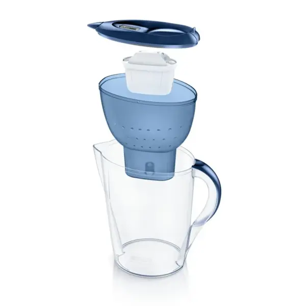 Фільтр-глечик Brita Marella Memo MXPro 2.4л (1.4л води) з фільтр-картриджем, синій (1052799)