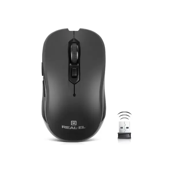 Мишка REAL-EL RM-331W Wireless Black (EL123200044) Мишка REAL-EL RM-331W Wireless Black (EL123200044)