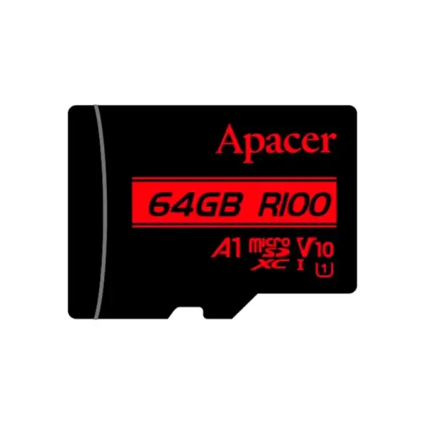 Карта пам'яті Apacer 64GB microSD class 10 UHS-I V10 A1 (AP64GMCSX10UB-RA)