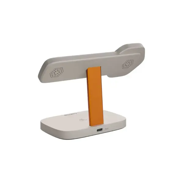Зарядний пристрій Canyon wireless charger HEXAGON WCS-310 3in1 LightGrey/Orange (CNS-WCS310LGOR)