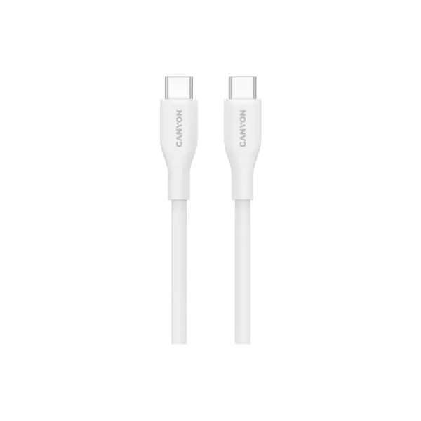 Дата кабель USB-C to USB-C 1.0m CC60SC10 60W Silicon White Canyon (CNS-CC60SC10W) Дата кабель USB-C to USB-C 1.0m CC60SC10 60W Silicon White Canyon (CNS-CC60SC10W)