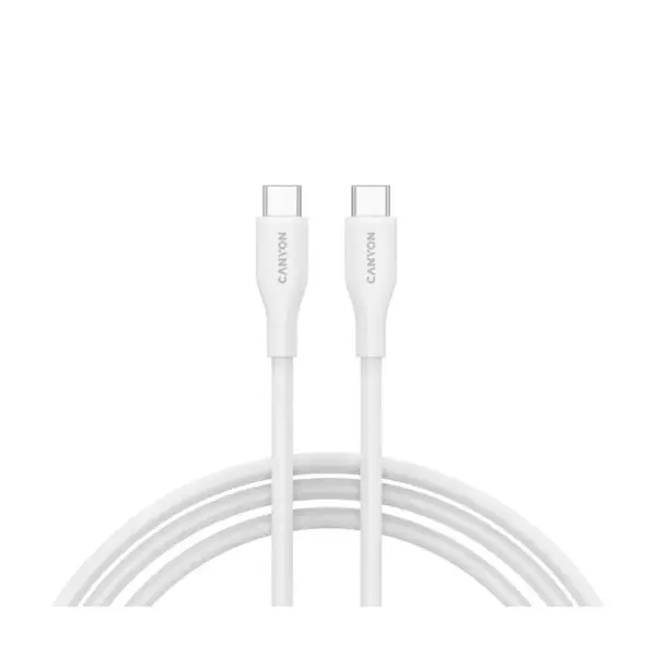 Дата кабель USB-C to USB-C 1.0m CC60SC10 60W Silicon White Canyon (CNS-CC60SC10W) Дата кабель USB-C to USB-C 1.0m CC60SC10 60W Silicon White Canyon (CNS-CC60SC10W)