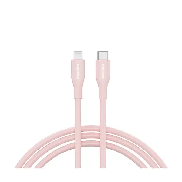 Дата кабель USB-C to Lightning 1.0m CLNM60 C-L 60W MFI Silicon Pink Canyon (CNS-CLNM60SC10PS)