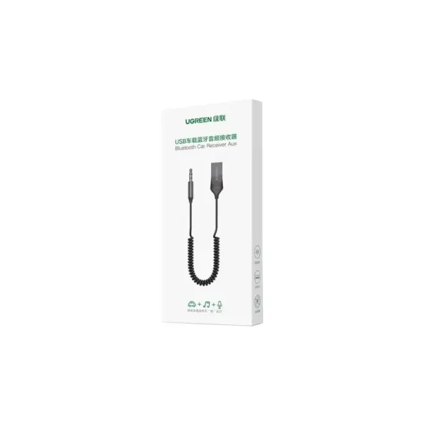 Bluetooth трансмітер Ugreen Bluetooth 5.0 Aux with mic CM309 UGREEN Black (70601)