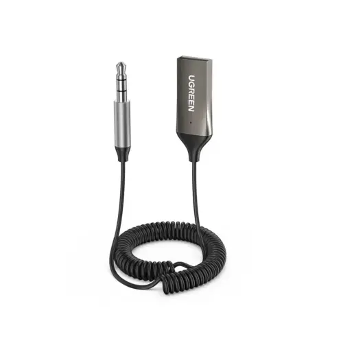 Bluetooth трансмітер Ugreen Bluetooth 5.0 Aux with mic CM309 UGREEN Black (70601) Bluetooth трансмітер Ugreen Bluetooth 5.0 Aux with mic CM309 UGREEN Black (70601)