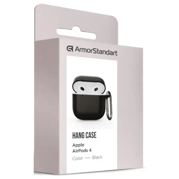 Чохол для навушників Armorstandart Hang Case для Apple AirPods 4 Black (ARM81277)