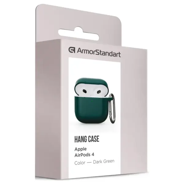 Чохол для навушників Armorstandart Hang Case для Apple AirPods 4 Dark Green (ARM81280)