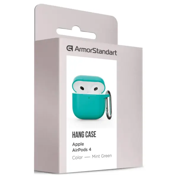 Чохол для навушників Armorstandart Hang Case для Apple AirPods 4 Mint Green (ARM81287) Чохол для навушників Armorstandart Hang Case для Apple AirPods 4 Mint Green (ARM81287)