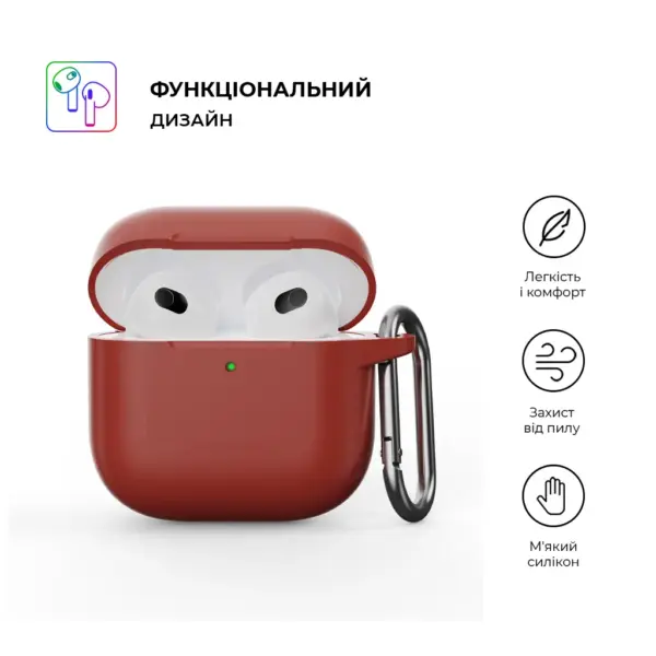 Чохол для навушників Armorstandart Hang Case для Apple AirPods 4 Scarlet (ARM81294)