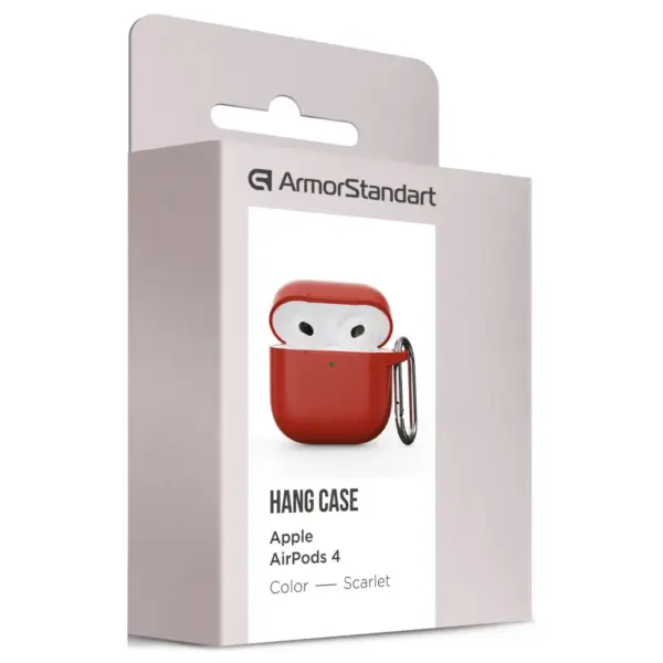Чохол для навушників Armorstandart Hang Case для Apple AirPods 4 Scarlet (ARM81294)