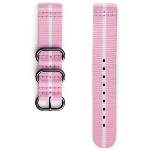 Ремінець до смарт-годинника Samsung Gear Premium Nato Pink-White (GP-R600BREECAE)