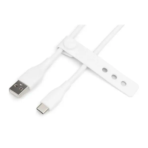 Дата кабель USB 2.0 AM to USB-C 1.0m 60W white Digitus (AK-300340-010-W)
