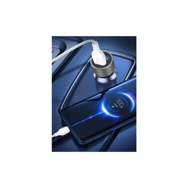 Зарядний пристрій XO TZ09 2.4A/2 USB + cable lightning Grey (XO-TZ09L-GR)