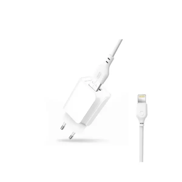 Зарядний пристрій XO L35D 2USB / 2.1А + Lightning white (XO-L35-LGHT)